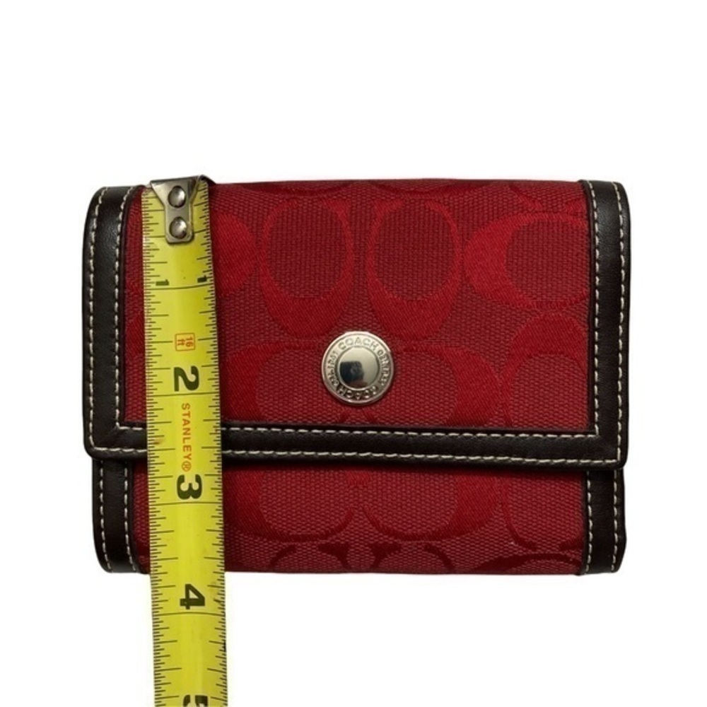 Coach signature c vintage red y2k compact wallet - Picture 4 of 13